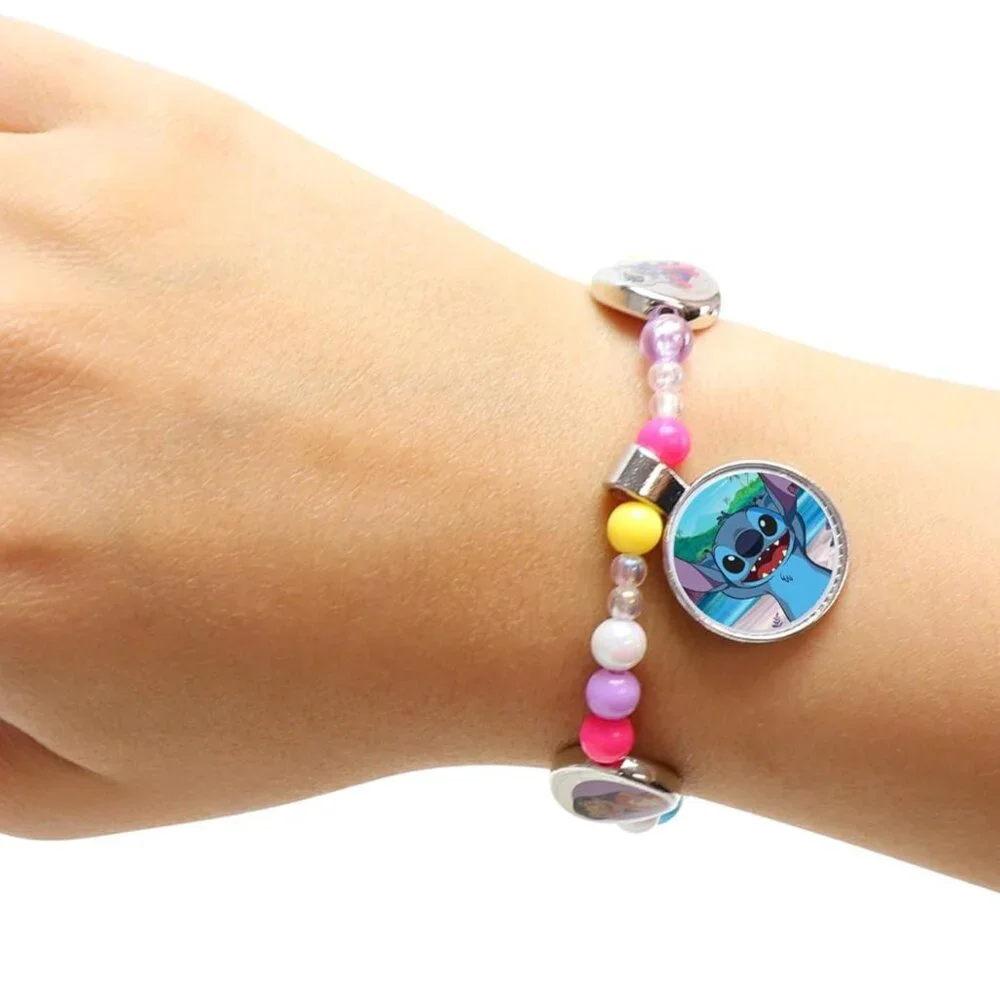 DISNEY STITCH Charm Friendship Bracelet Jewelry Making Kit Activity Set NEW
